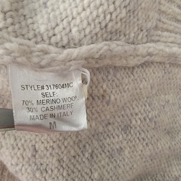 Adam Lippes Sweater Sz M Merino Wool Cashmere High Low Oversized - Picture 7 of 8